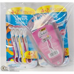 LOT OF 3 ASSORTED RAZOR PACKS