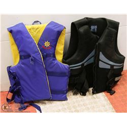 2 BODY GLOVE LIFE JACKETS -1 CLIP STYLE, 1 VEST.