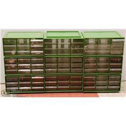 9 ORGANIZERS , SOME WITH CONTENTS HARDWARE