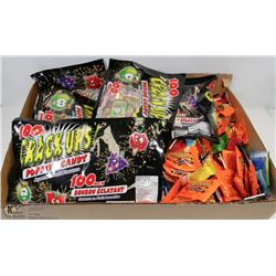 FLAT OF ASST SNACK SIZE CANDY INCL POPPING CANDY