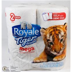 LOT OF 3 ROYALE 2PK TIGER TOWEL PAPER TOWELS