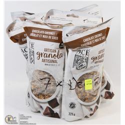 LOT OF 7 ACE BAKERY ARTISAN GRANOLA - CHOCOLATE