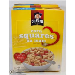 LOT OF 4 QUAKER SQUARES CEREAL -BB FEB 2018