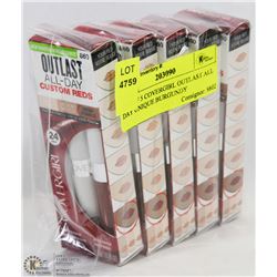 LOT OF 5 COVERGIRL OUTLAST ALL DAY UNIQUE BURGUNDY