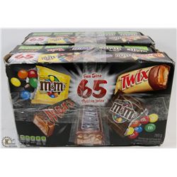 LOT OF 4- 65 COUNT ASST FUN SIZE CANDY BARS