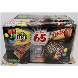 LOT OF 4- 65 COUNT FUN SIZE ASSORTED CANDY BARS