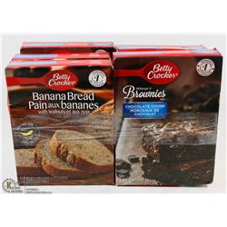 LOT OF 6 BETTY CROCKER MIXES - BROWNIE & BANANA