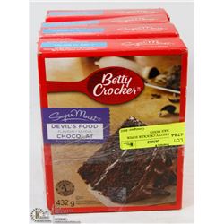 LOT OF 4 BETTY CROCKER SUPER MOIST CAKE MIXES