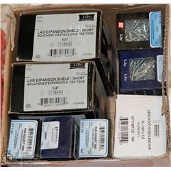 BOX OF ASSORTED SCREWS AND ANCHORS