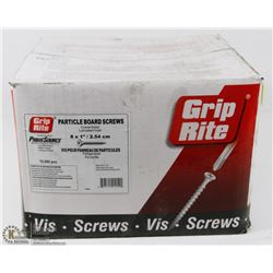 BOX OF GRIP RITE PARTICLE BOARD SCREWS