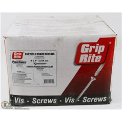 BOX OF GRIP RITE PARTICLE BOARD SCREWS