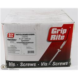 BOX OF GRIP RITE PARTICLE BOARD SCREWS