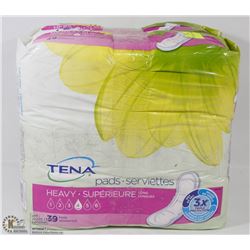 2 PACKS OF 39 PADS TENA HEAVY DUTY
