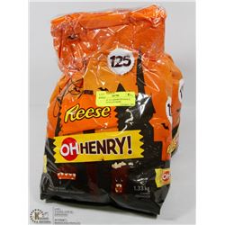 3 BAGS OF 125 ASSORTED SNACK SIZE CHOCOLATE BARS