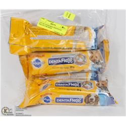 LOT OF 4 PEDIGREE DENTIFLEX TREATS FOR DOGS