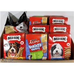 FLAT OF ASST DOG TREATS