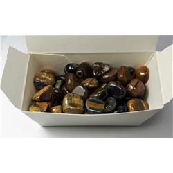 5 - POLISHED TIGER'S EYE GEMSTONES