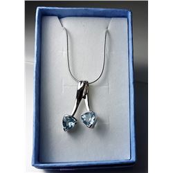 15 - 925 STAMPED BLUE TOPAZ SLIDE