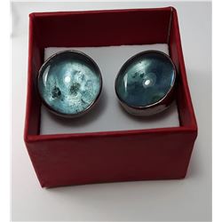 16 -VINTAGE  ROUND GREY/BLUE SULAT