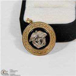 14KT GOLD VERSACE PENDANT.