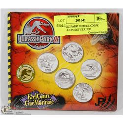 JURASSIC PARK III REEL COINZ MEDALLION SET SEALED