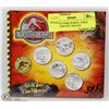 Image 1 : JURASSIC PARK III REEL COINZ MEDALLION SET SEALED