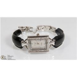 NEW 'CHRISSI' QUARTZ WATCH WITH LEATHER/STEEL BAND