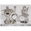 Image 1 : PAIR OF DESKTOP MINI CLOCKS - MUSICIAN WITH ROBED