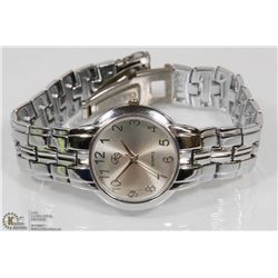 NEW 'FG' STEEL WATCH WITH GOLD TONE FACE AND NEW