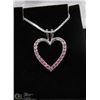 Image 1 : #105-GENUINE PINK SAPPHIRE PENDANT NECKLACE 5.6G