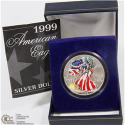 1999 AMERICAN EAGLE SILVER DOLLAR-PAINTED WITH