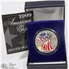 Image 1 : 1999 AMERICAN EAGLE SILVER DOLLAR-PAINTED WITH