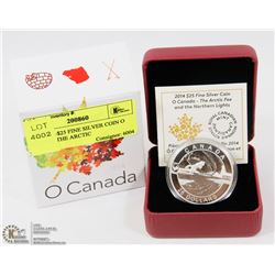 RCM 2014-$25 FINE SILVER COIN O CANADA THE ARCTIC