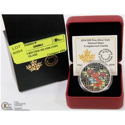 RCM 2014-$20 FINE SILVER COIN STAINED GLASS