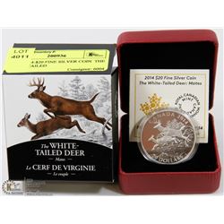 RCM 2014-$20 FINE SILVER COIN  THE WHITE TAILED