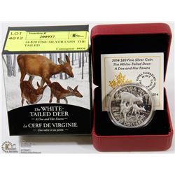 RCM 2014-$20 FINE SILVER COIN  THE WHITE TAILED