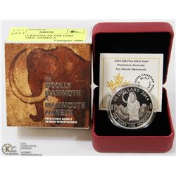 RCM 2014-$20 FINE SILVER COIN  PREHISTORIC ANIMALS