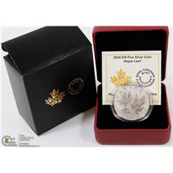 2014 CANADIAN $10 FINE SILVER COIN " MAPLE LEAF"