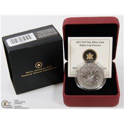 2011 CANADIAN $10 FINE SILVER COIN " MAPLE LEAF