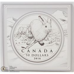 RCM 2016 CANADA $50 DOLLAR RABBIT COIN