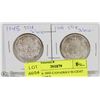 Image 1 : 44) 1941 & 1943 CANADIAN 50 CENT SILVER COINS.