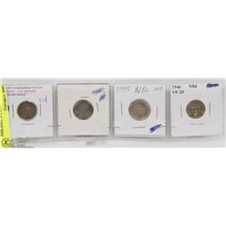 10) 1945, 1946 AND TWO 1903 NEWFOUNDLAND 10 CENT