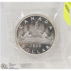 1963 CANADIAN SILVER DOLLAR SEALED IN ORIGINAL