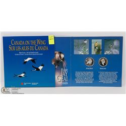 1995 BIRDS OF CANADA 50 CENT SILVER 2 COIN SET