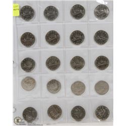 LOT OF 20 1975 CANADIAN DOLLAR COINS