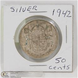 1942 CANADIAN 50 CENT COIN