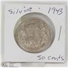 Image 1 : 1943 CANADIAN 50 CENT COIN
