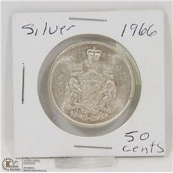 1966 CANADIAN 50 CENT COIN