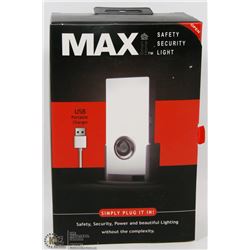 NEW MAX SAFETY SECURITY LIGHT - SIMPLY PLUG IT IN!