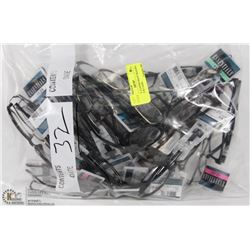 LOT OF 32 FOSTER GRANT READING GLASSES & CASES